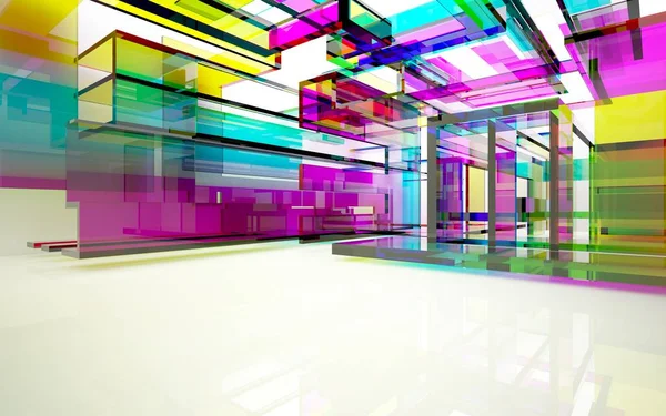 Farbige abstrakte Raumgestaltung — Stockfoto