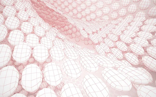 Quarto abstrato rosa vazio interior — Fotografia de Stock