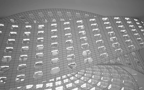 Interior sala de concreto cinza dinâmico — Fotografia de Stock