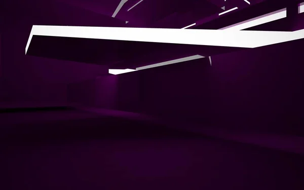 Intérieur violet abstrait de l'avenir — Photo