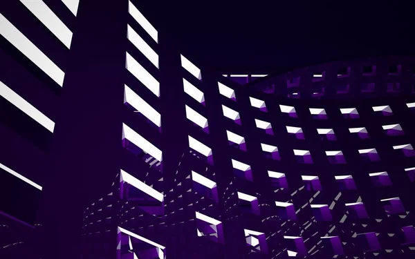 Violet interieur van de toekomst — Stockfoto