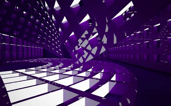 Фиолетовый интерьер будущего — стоковое фото