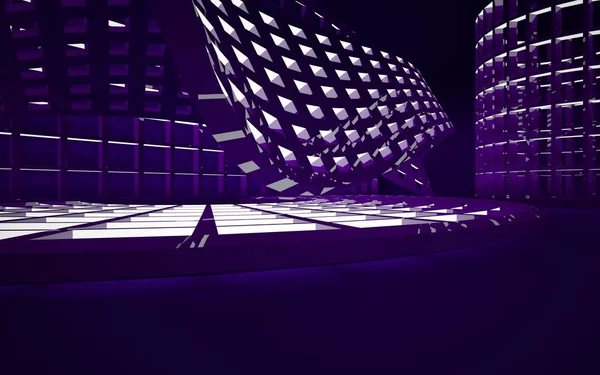 Intérieur violet du futur — Photo