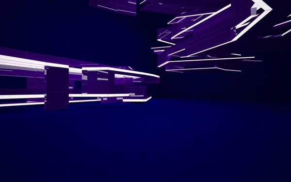 Interior liso violeta vazio — Fotografia de Stock