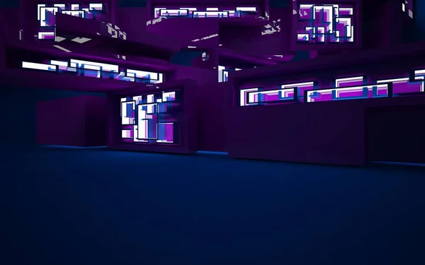 Interior abstrato do futuro — Fotografia de Stock