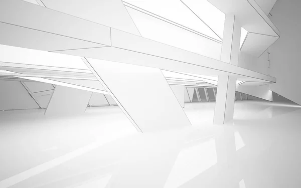 Abstract white interior — Stock Photo, Image