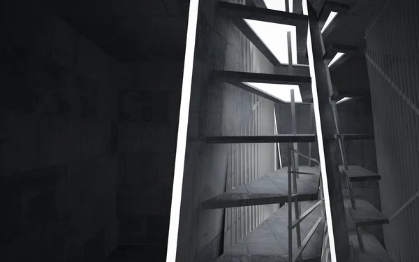 Порожня темна абстрактна бетонна кімната — стокове фото