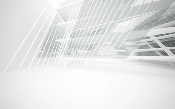 Abstraktní hladký bílý interiér — Stock fotografie