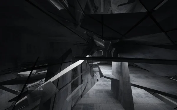 Sala de hormigón abstracto oscuro vacío —  Fotos de Stock