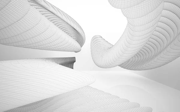 Interior branco destaca futuro — Fotografia de Stock