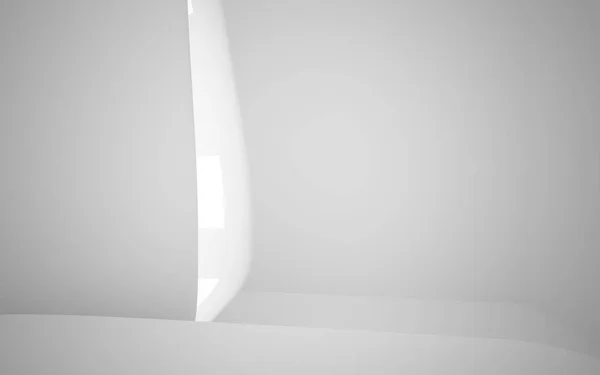 Abstraktes weißes Interieur der Zukunft — Stockfoto