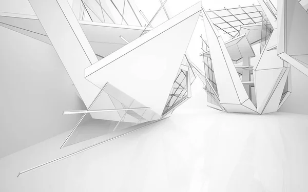 Interior branco abstrato destaca futuro. — Fotografia de Stock