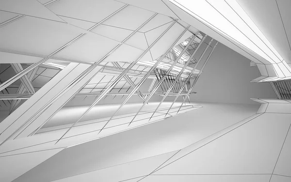 Abstracte gladde witte interieur — Stockfoto