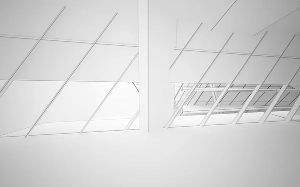 Abstrato interior branco do futuro — Fotografia de Stock