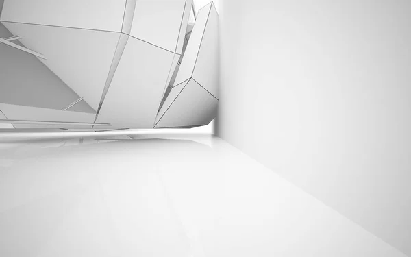 Astratto interno bianco mette in evidenza il futuro. — Foto Stock