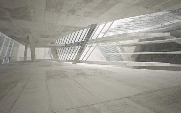 Abstrakt vit interiör i framtiden — Stockfoto