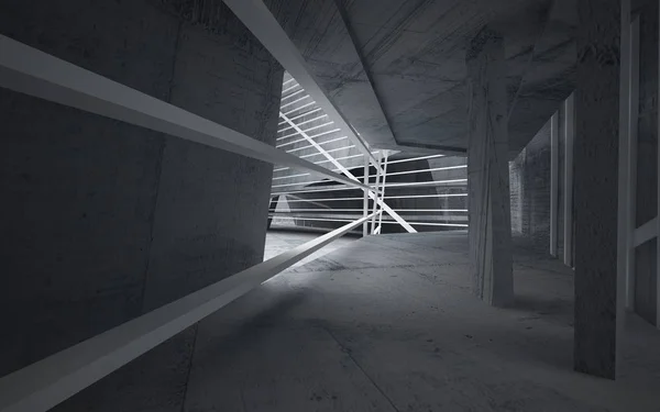 Порожня темна абстрактна бетонна кімната — стокове фото