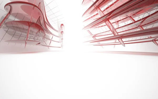Innenraum mit geometrischen Glaslinien — Stockfoto