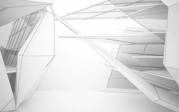 Абстрактный белый интерьер подчеркивает будущее. — стоковое фото