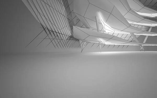 Abstrait intérieur blanc lisse — Photo