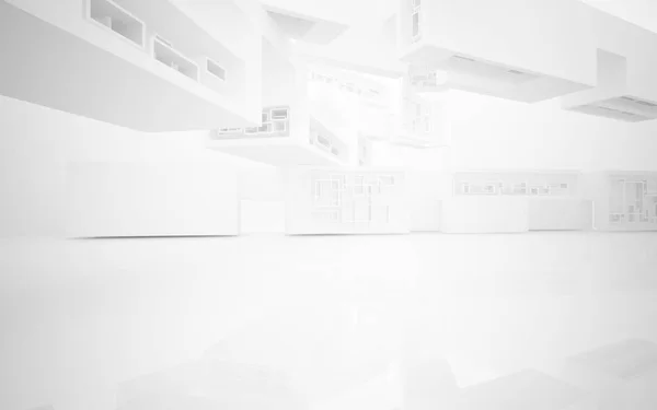 Abstracto interior blanco del futuro —  Fotos de Stock