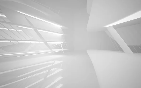 Intérieur blanc abstrait du futur — Photo