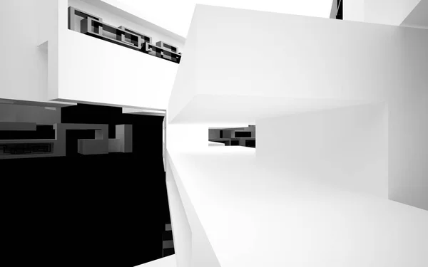 Interior with black and white objects — Stock Photo, Image