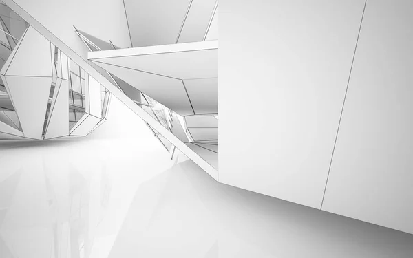 Abstract white interior highlights future. — Stock Photo, Image