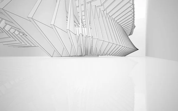 Abstracto interior blanco del futuro —  Fotos de Stock