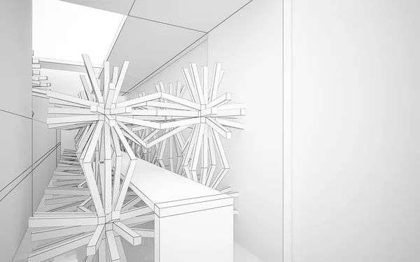 Abstraktní architektura bílé pozadí. — Stock fotografie