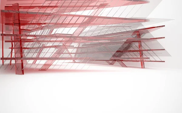 Interiör med geometriska glas linjer — Stockfoto