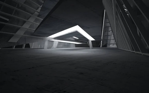 Sala de hormigón abstracto oscuro vacío — Foto de Stock