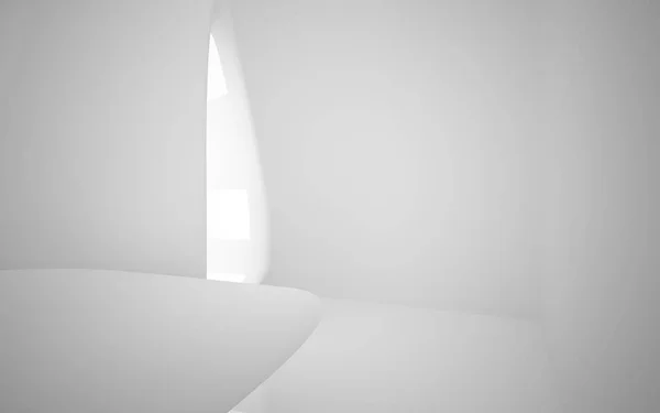 Abstract white interior of the future — Stock Photo, Image