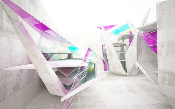 Abstract architectuur wit interieur — Stockfoto