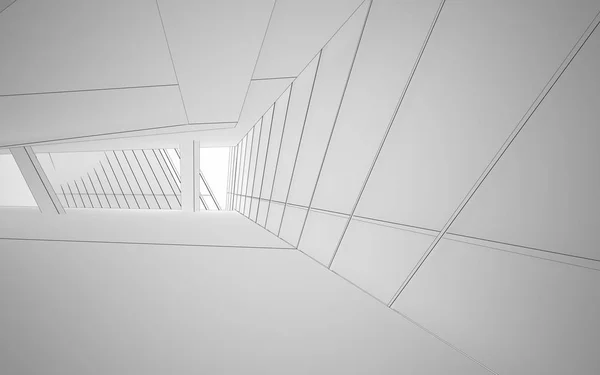 Abstract white interior of the future — Stock Photo, Image