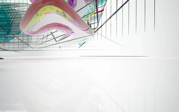 Abstrakt arkitektoniska interiör — Stockfoto