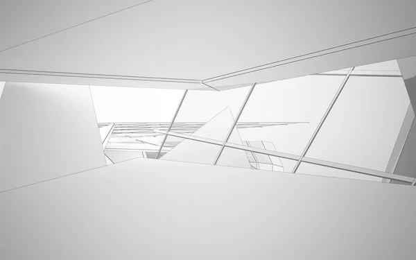 Abstract white interior highlights future. — Stock Photo, Image