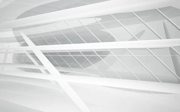Interior com linhas de vidro geométrico — Fotografia de Stock