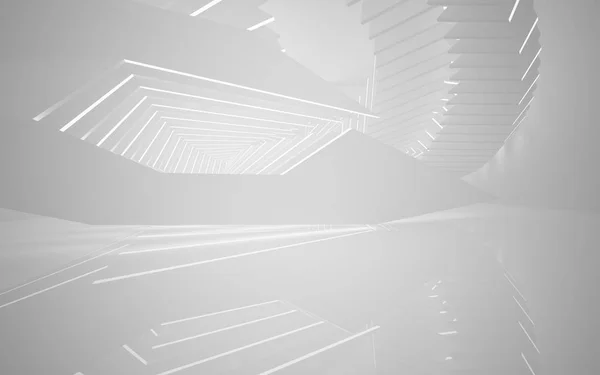 White smooth abstract architectural background — Stock Photo, Image