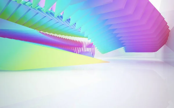 Interieur met gekleurde Verloopobjecten — Stockfoto
