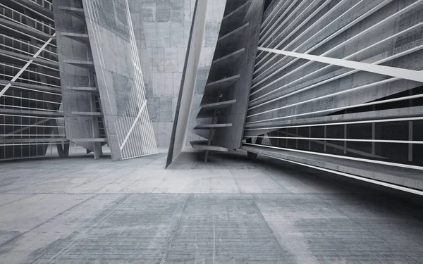 Tomt, mørkt, abstrakt betongrom – stockfoto