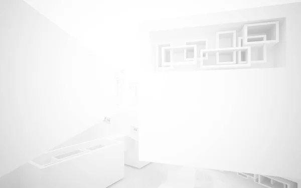 Abstrakcyjne białe wnętrze przyszłości — Zdjęcie stockowe