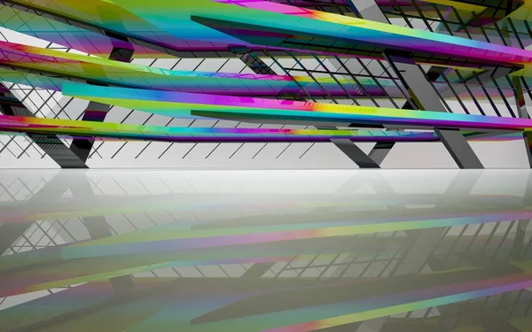 Intérieur avec lignes géométriques en verre — Photo