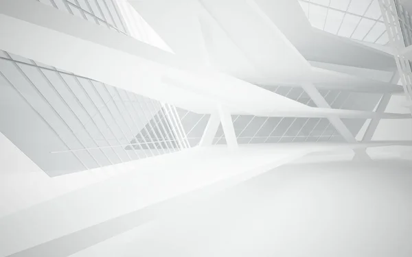 Interior branco liso abstrato — Fotografia de Stock