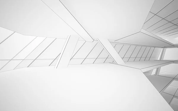 Abstract white interior of the future Stock Picture