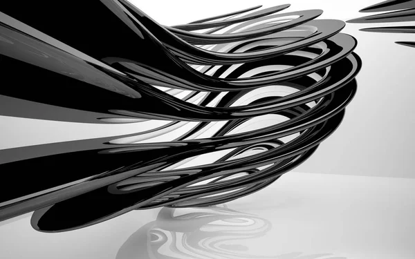 검은 유리 파 개체와 인테리어 — 스톡 사진