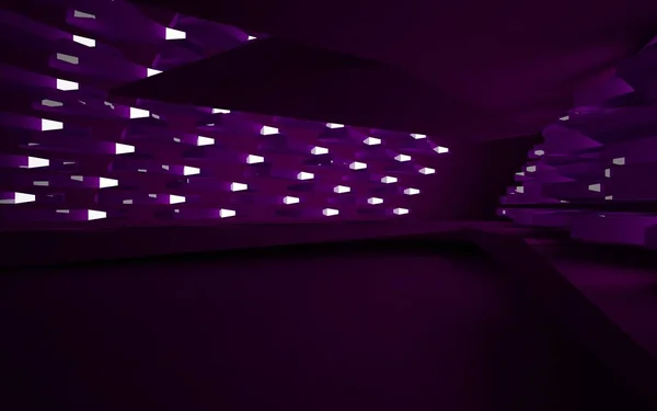 Interior abstracto del futuro en un estilo minimalista —  Fotos de Stock