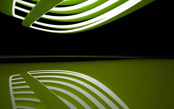 Green abstract concrete room interior — Stock Photo, Image