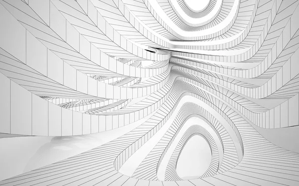 Абстрактный белый интерьер подчеркивает будущее. — стоковое фото