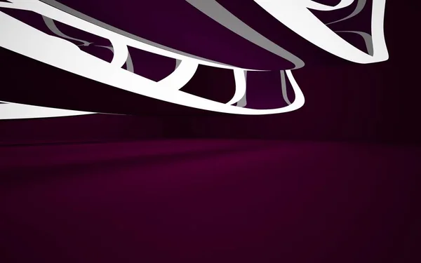 Interior roxo abstrato com linhas brancas brilhantes — Fotografia de Stock